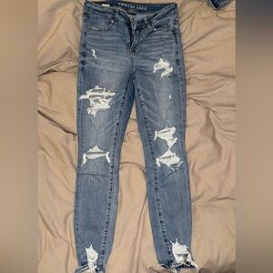 American Eagle Outfitters Hi-Rise Distressed Jeggings